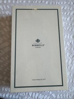 Luigi Borrelli Napoli Cream Branded Box with oranges striped men’s shirt